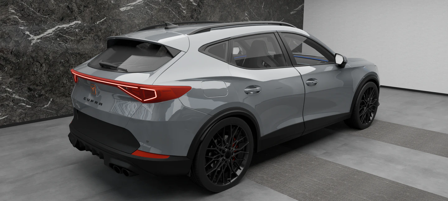 Tylna listwa LED CUPRA Formentor VZ aktywna razem z DRL